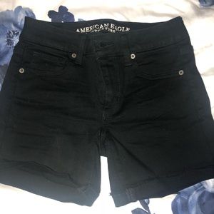 American Eagle Black Midi Shorts size 0